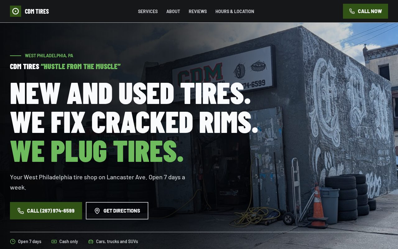 CDM Tires website